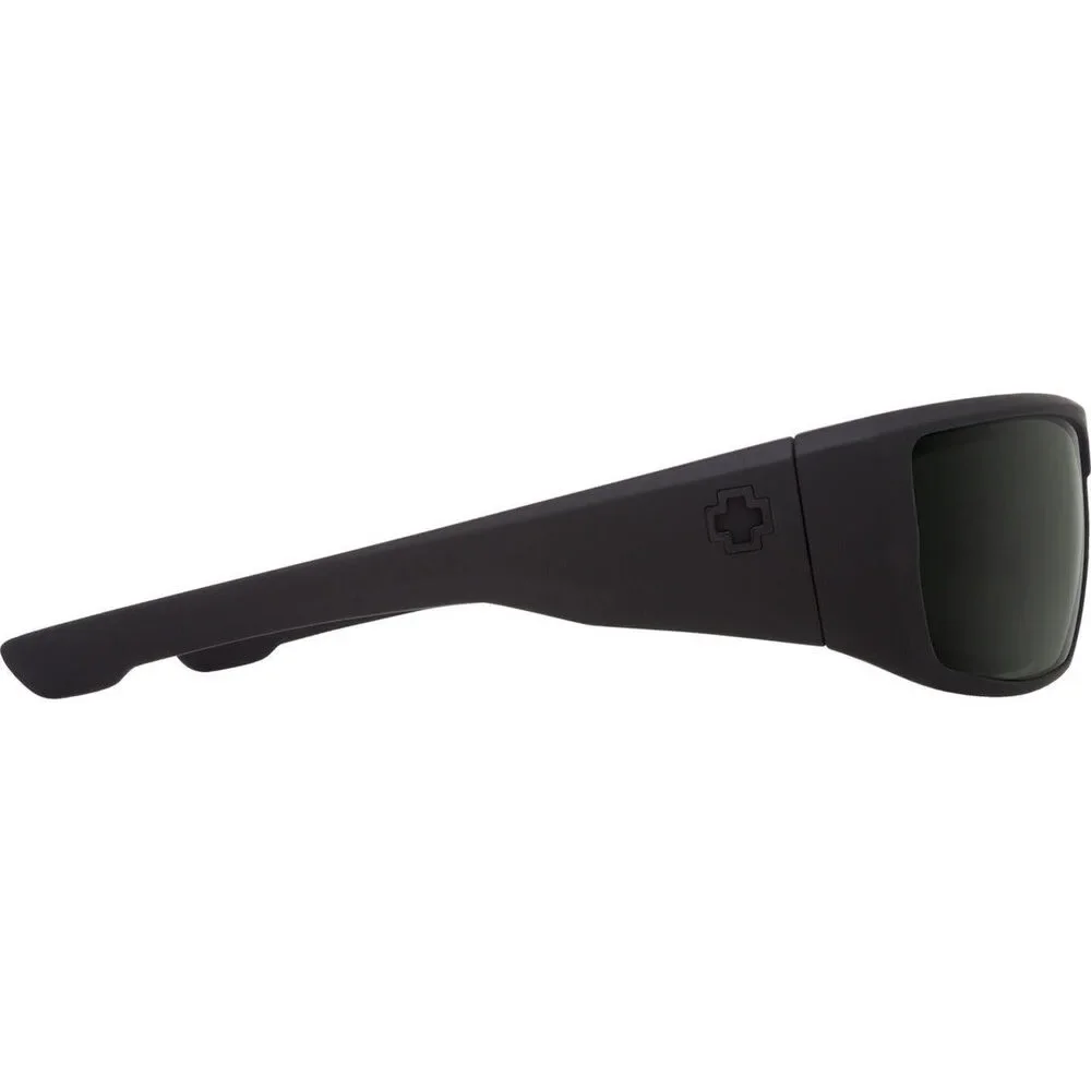 NWT Spy DIRK- Soft Matte Black/Happy Gray Green 64mm New Sunglasses